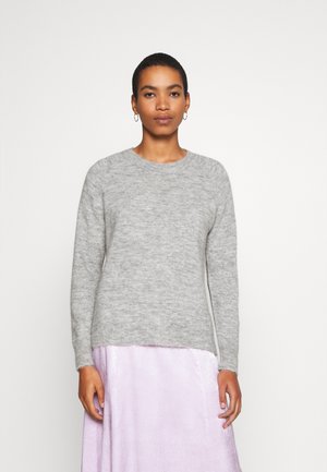 LULU LS O-NECKB NOOS - Striktrøje - light grey melange