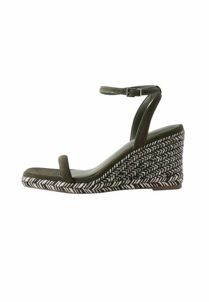 REGULAR FIT-SQUARE TOE - Sandali con tacco - khaki green