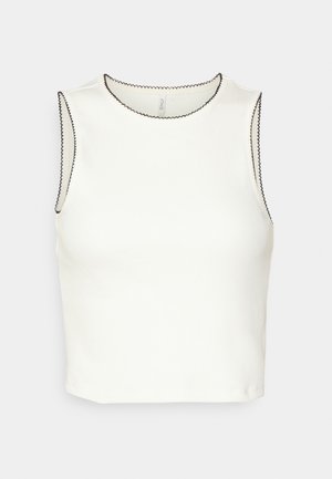 ONLY Petite ONLKERRY STITCH - Débardeur - cloud dancer/black