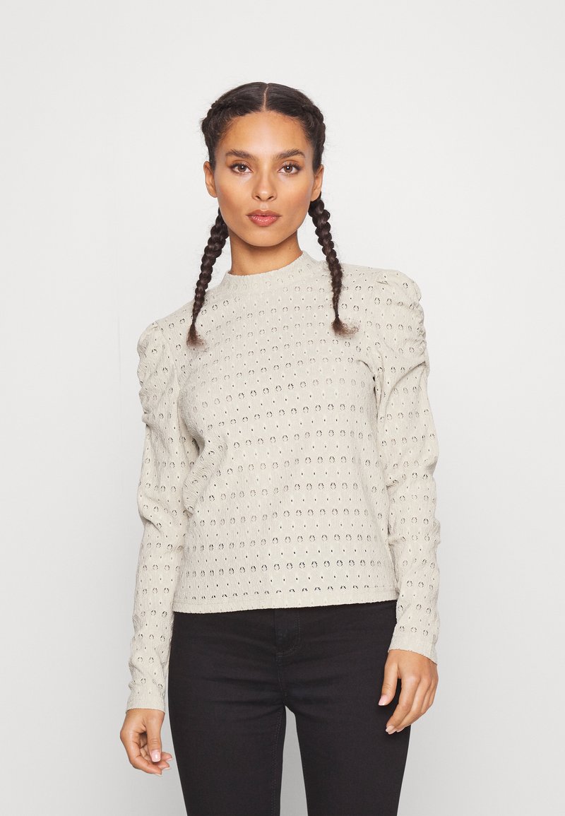 ONLY Petite ONLROSALINE PUFF - Μπλούζα με μακριά μανίκια - pumice stone