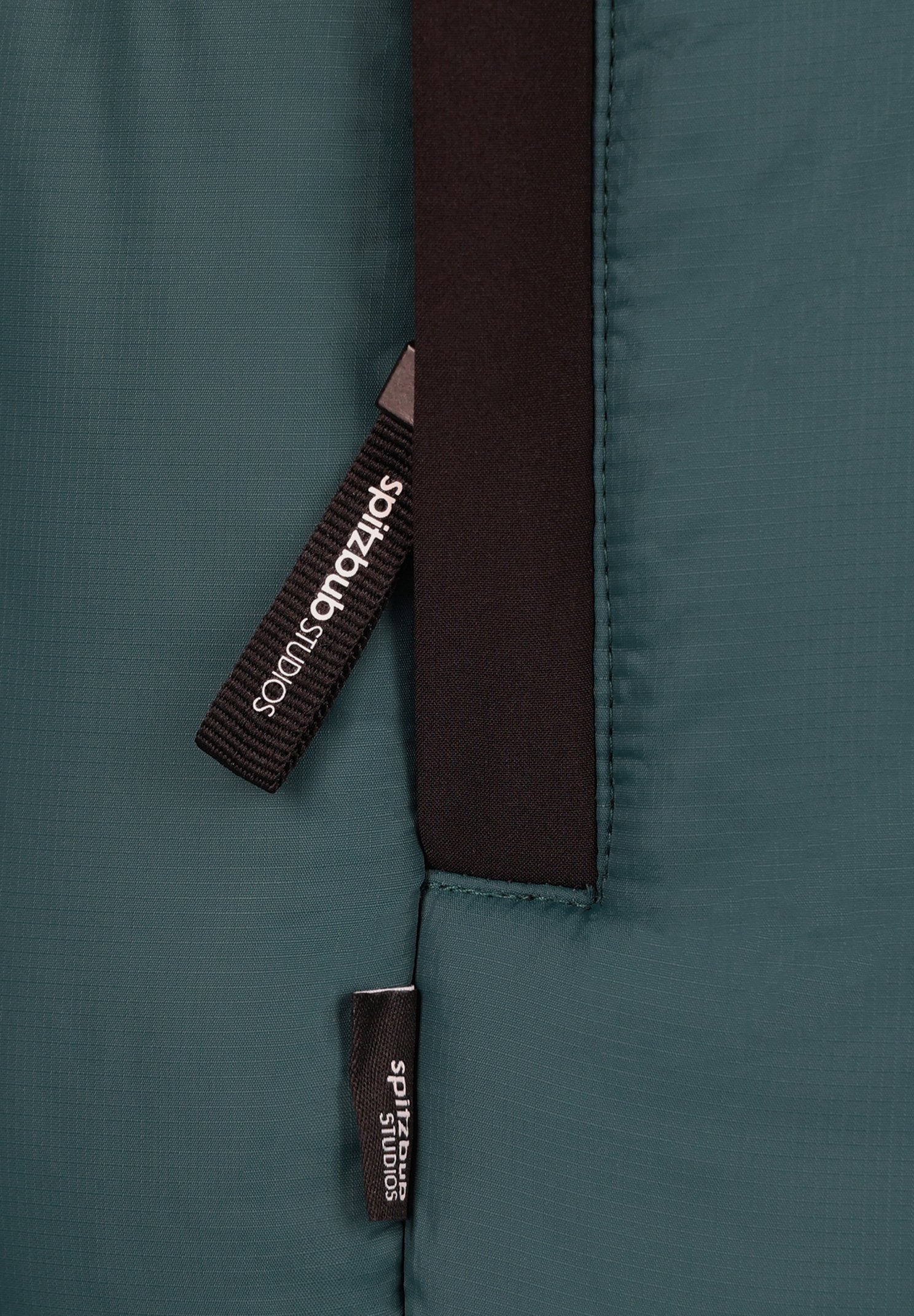 Spitzbub Herren Pufferjacke Winter – Wasserdichte Jacke Mit Kapuze In Petrol/Grün-Schwarz