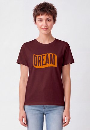 watapparel, DREAM - T-shirt print - burgundy