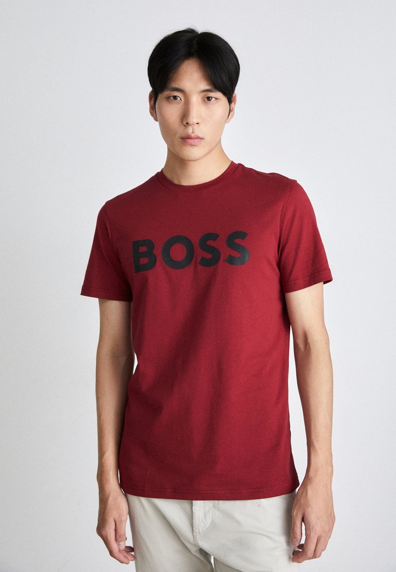 BOSS THINKING - Triko s potiskem - open red