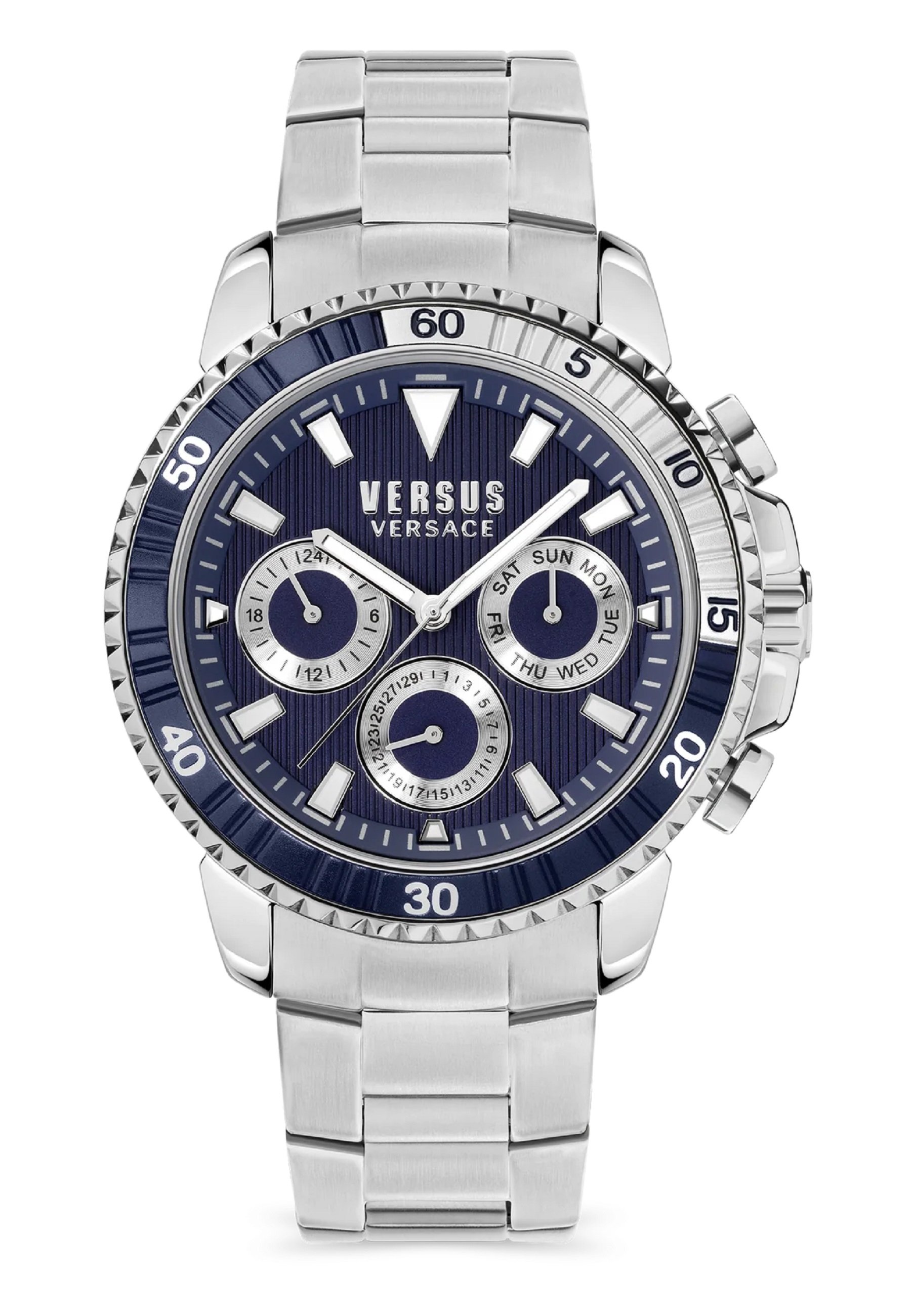 Versus Versace Aberdeen Montre Multifonction 45 Mm, Argent, One_Size, Bracelet