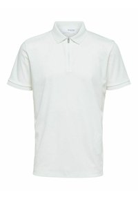 SLHFAVE ZIP - Polo - off-white, laser denim