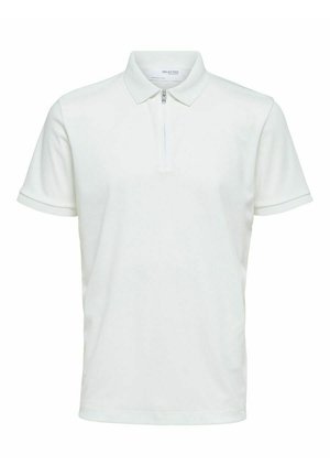 Selected Homme SLHFAVE ZIP - Polokošeľa - off-white, laser denim