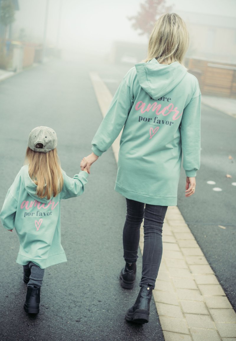 DANAMADE HOODY - Freizeitkleid - dusty mint