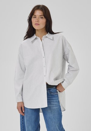 My Essential Wardrobe Button-down blouse - pearlblue stiped