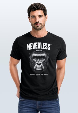 Neverless, Print T-shirt - schwarz