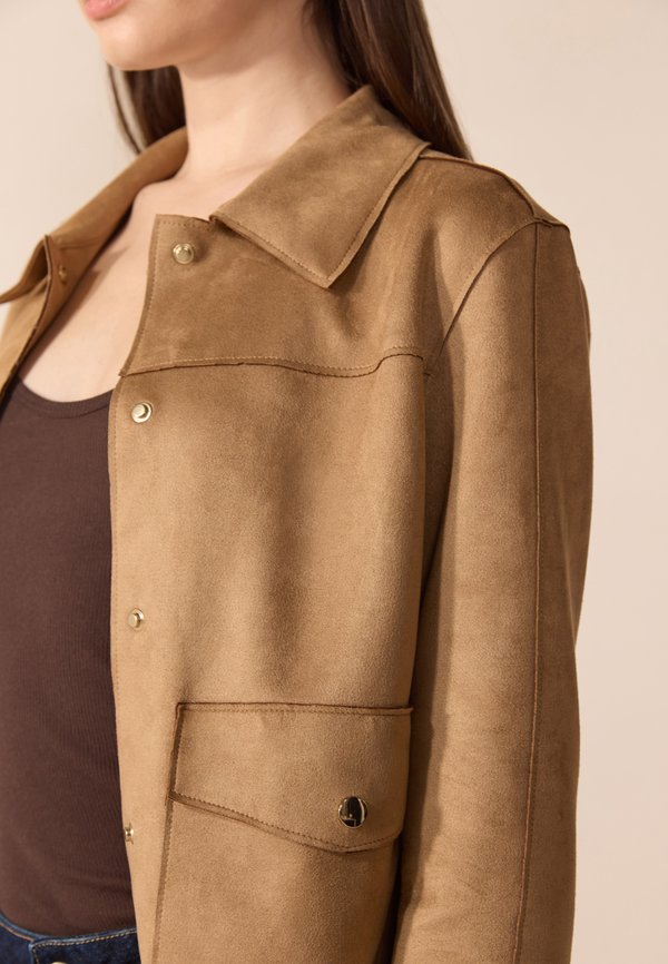 Faux leather jacket - beige3