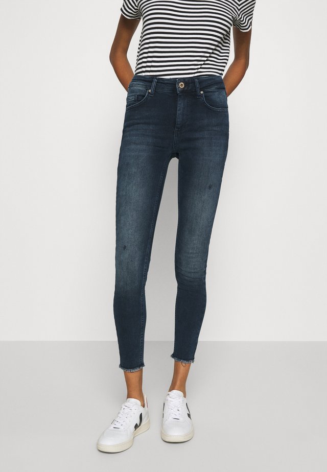ONLBLUSH LIFE MID RAW  - Jeans Skinny Fit - blue / black