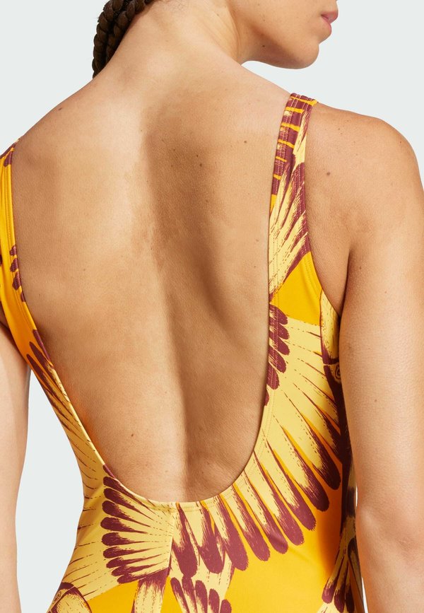 FARM 3-STRIPES - Swimsuit - bright orange   pulse lime2