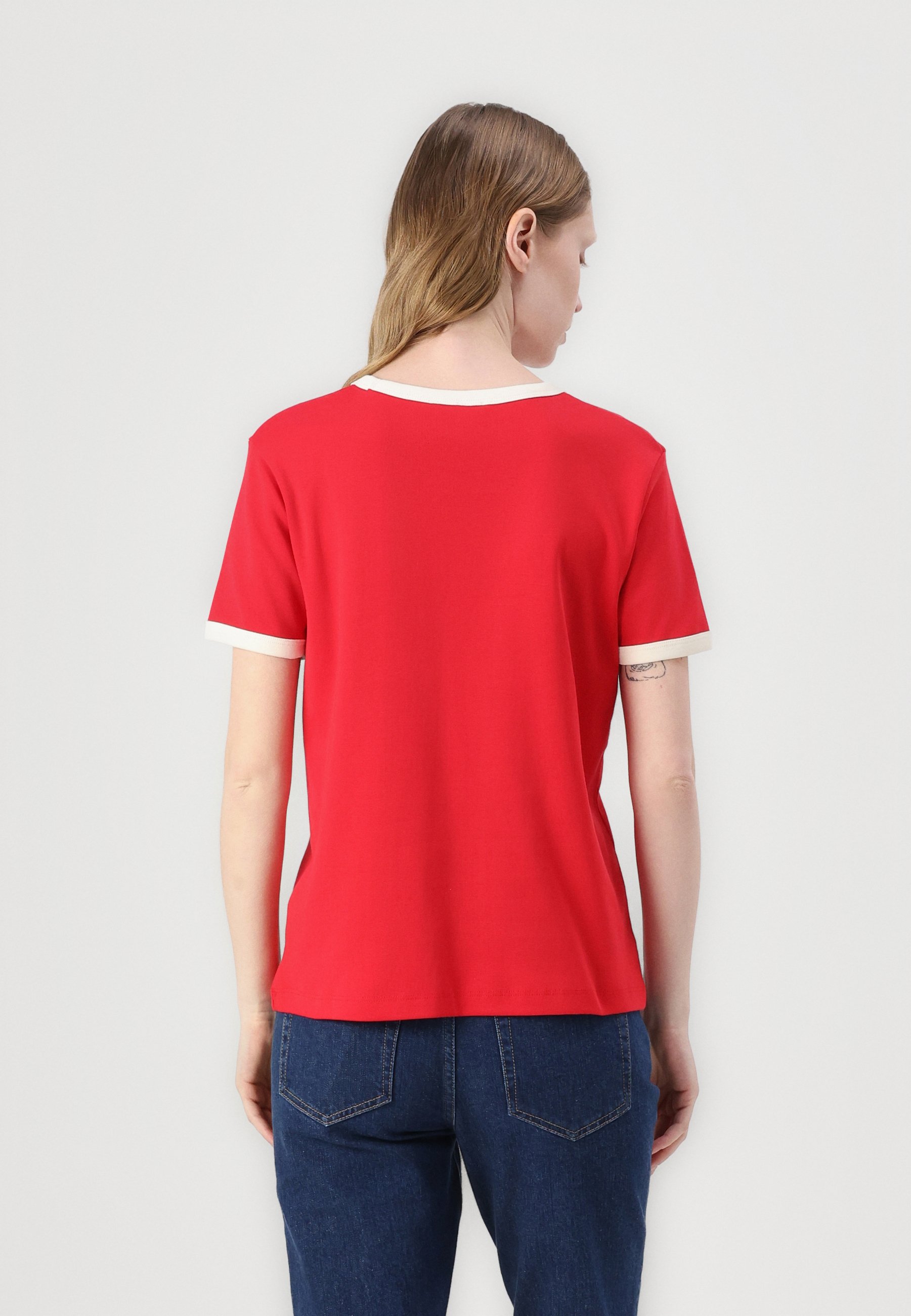 売れ筋商品|||トミー ヒルフィガー Tシャツ レディース トップス MONOTYPE STRIPE  - Print T-shirt - primary red Tommy Hilfiger MONOTYPE STRIPE - T-Shirt print - primary red