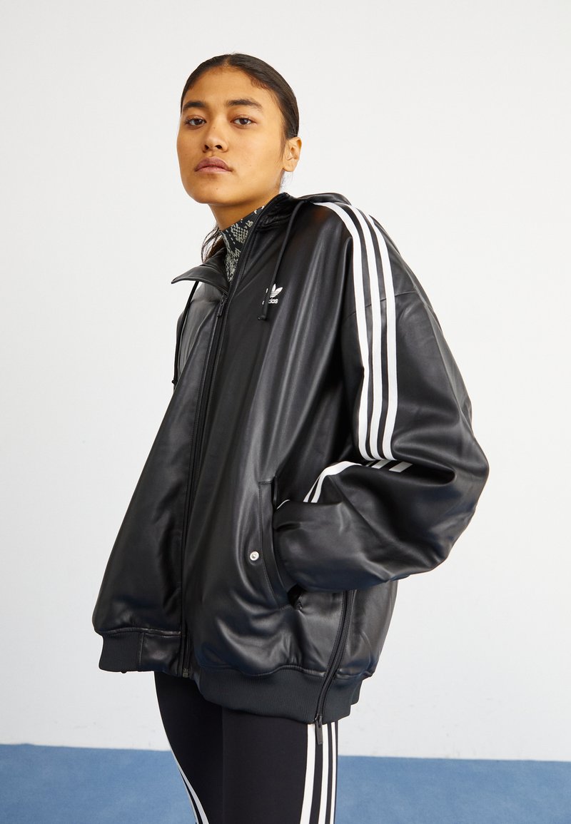 adidas Originals Veste en similicuir - black/noir - ZALANDO.FR