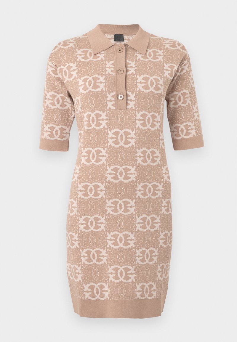 pinko Gebreide jurk camel