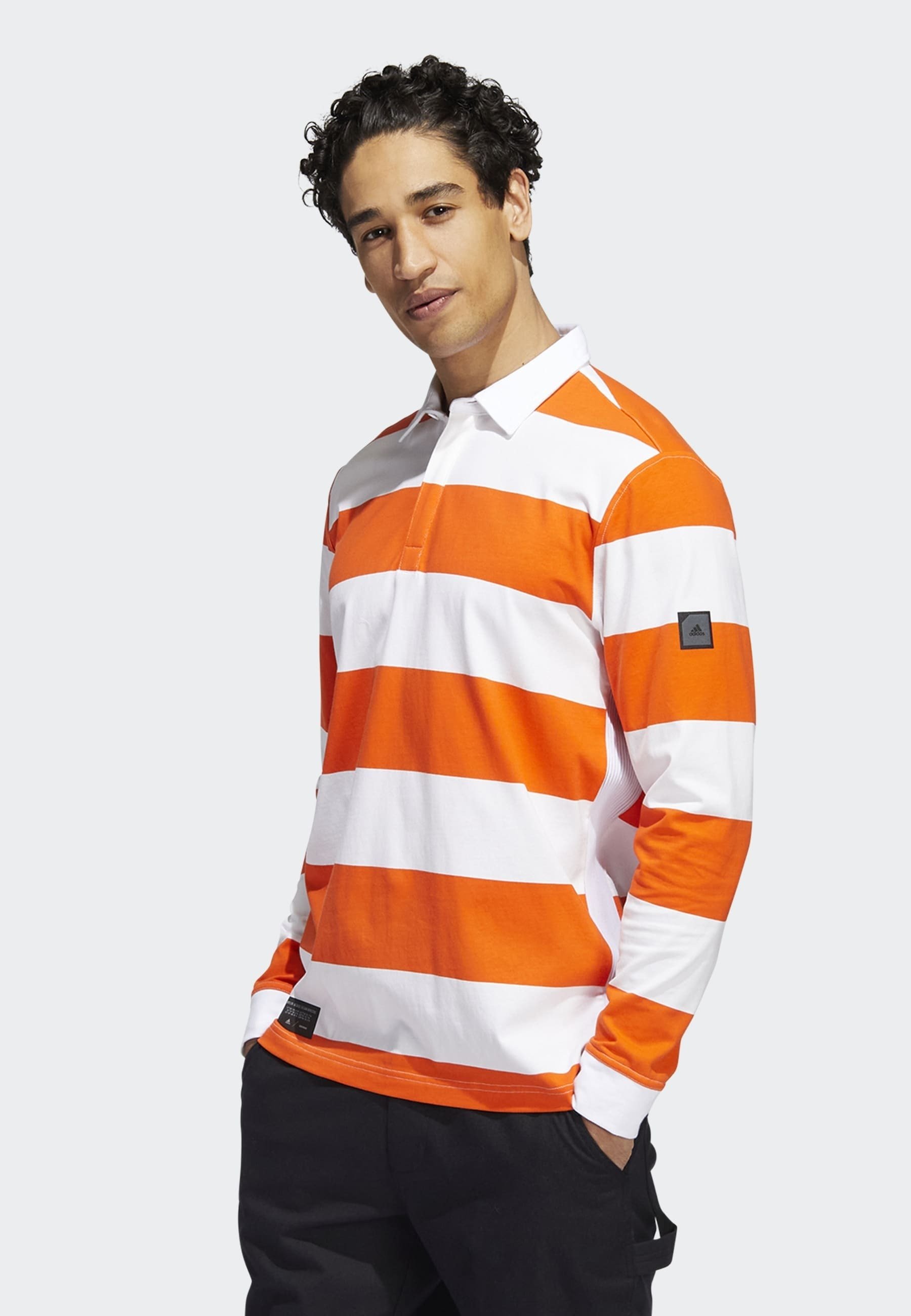 adidas Performance LONG SLEEVE - Poloshirt - white semi impact orange/wit -  Zalando.nl