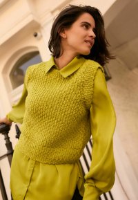 Next Striktrøje - lime green
