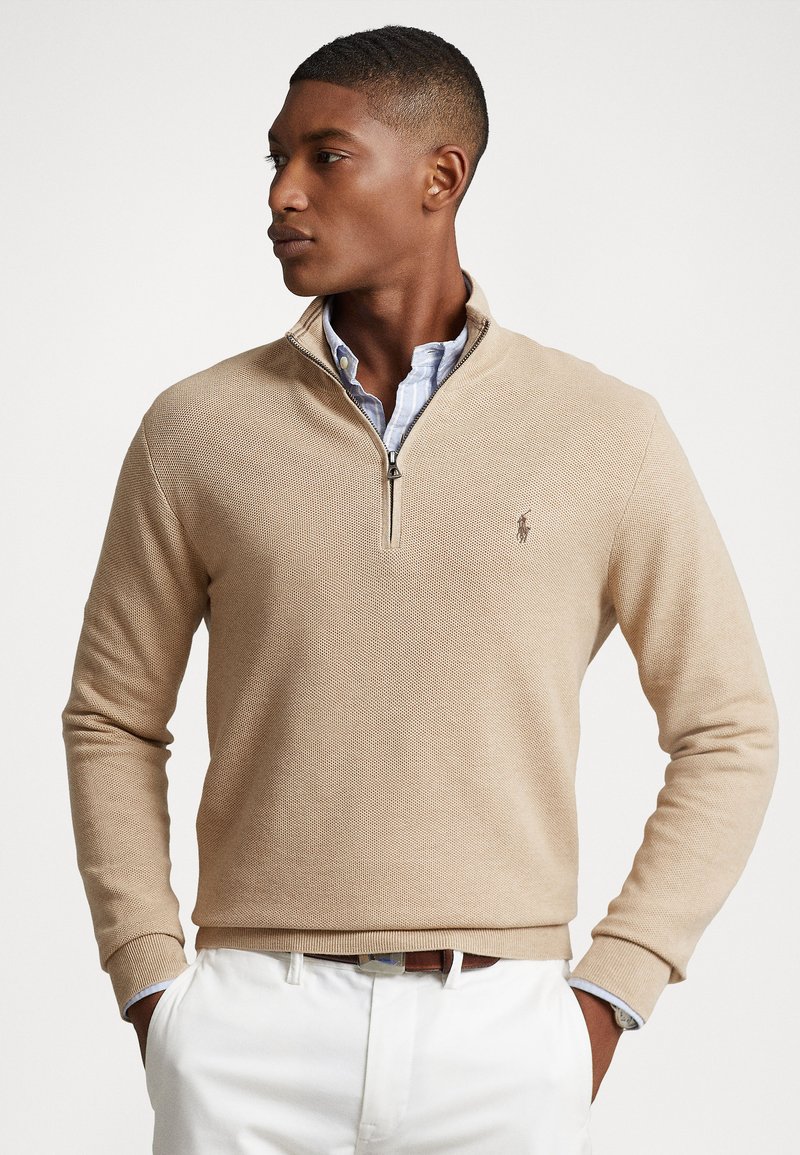 Polo Ralph Lauren MESHKNIT COTTON QUARTERZIP JUMPER Strickpullover