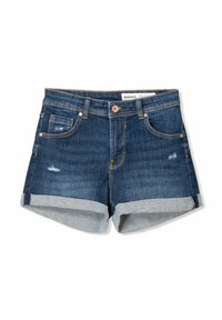 ROLL-UP - Denim shorts - dark blue