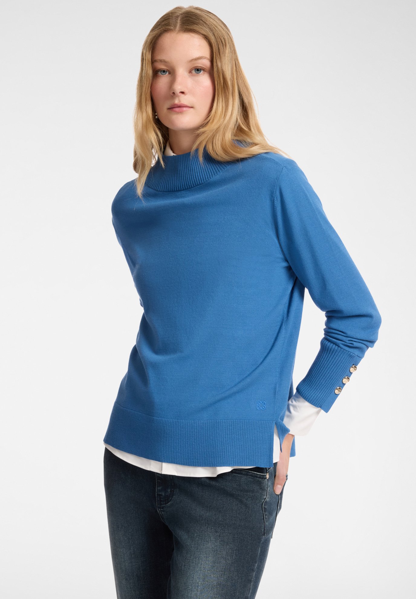 Elena Mir? CON BOTTONI - Maglione - bluette/blu - Zalando.it