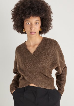 HOPE WRAP - Trui - slate black melange