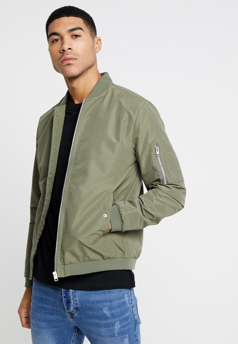 Jack & Jones JJEDESERT - Bomber Jacket - dusty olive/mottled green ...