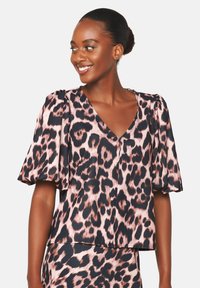 WITH LEOPARD - Bluse - light camel