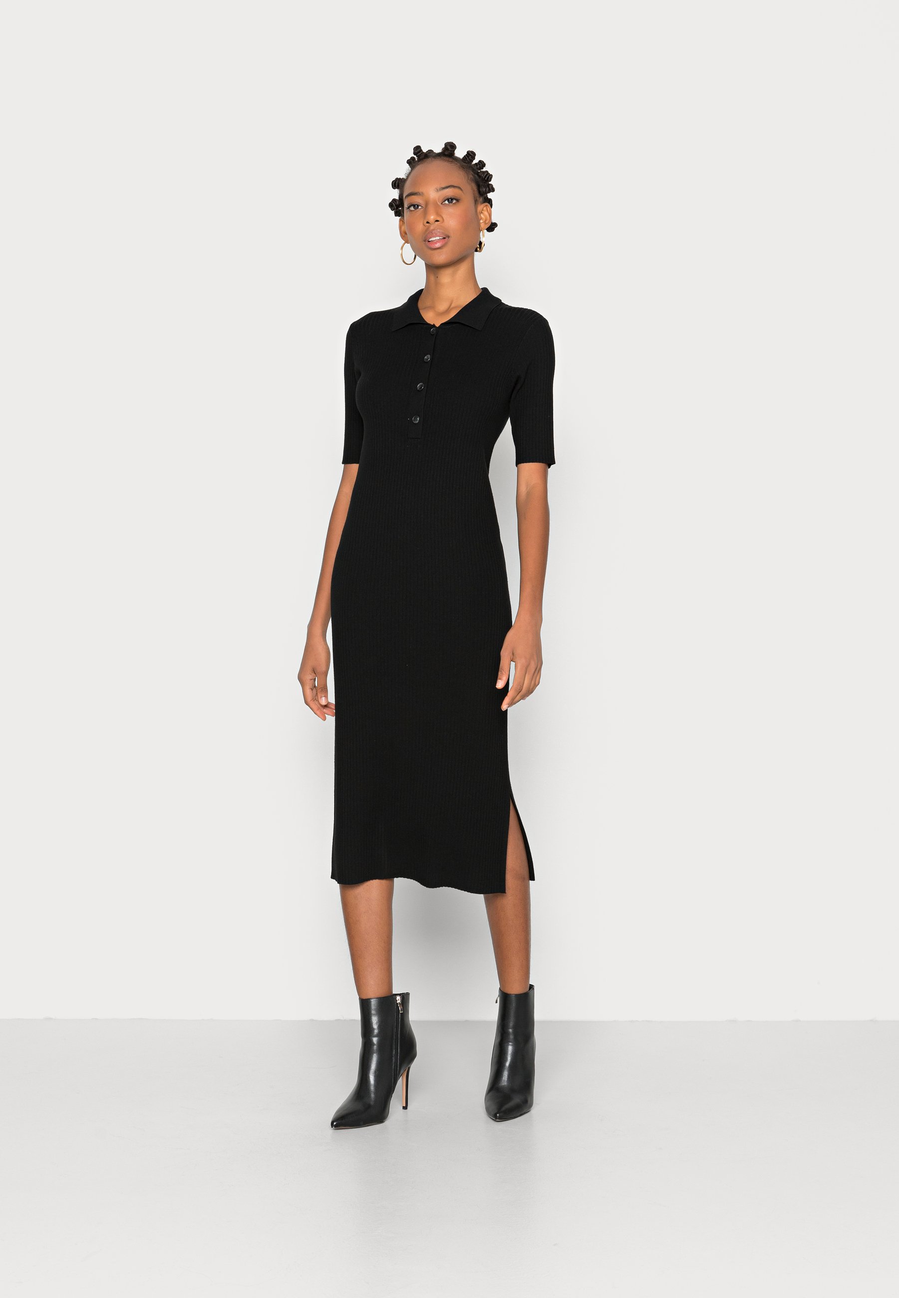 Opus WELMA - Strickkleid - black/schwarz - Zalando.de