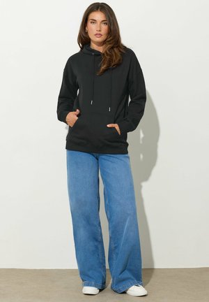 CUFFED DRAWSTRING - Jersey con capucha - black