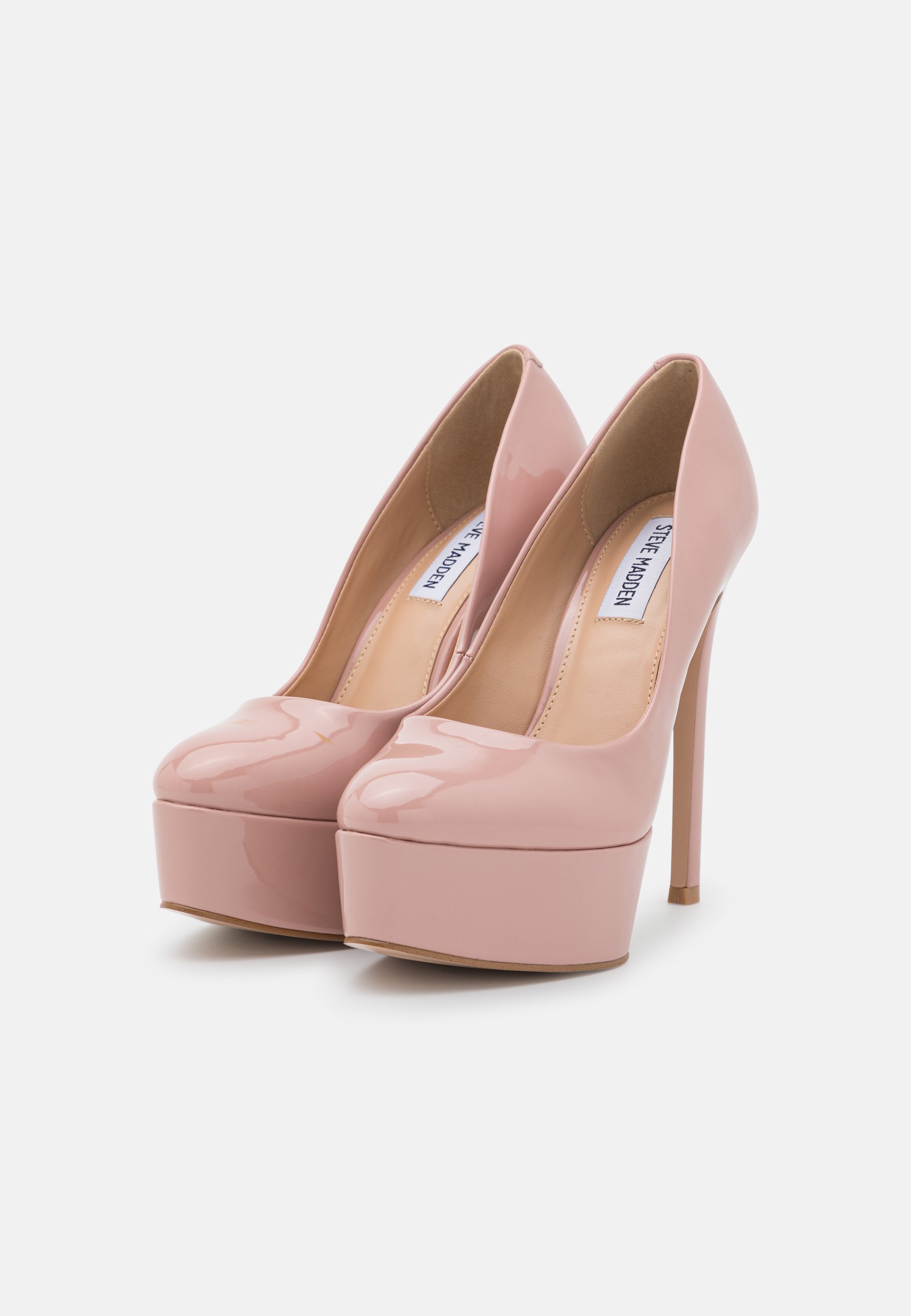 blush platform heels