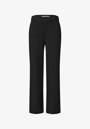 Street One, HIGH-WAIST STRAIGHT-LEG PANTS IN A CASUAL FIT - Pantalon de survêtement - black