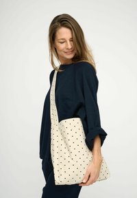 moshi moshi mind DOTTED  - Kézitáska - ecru black dots