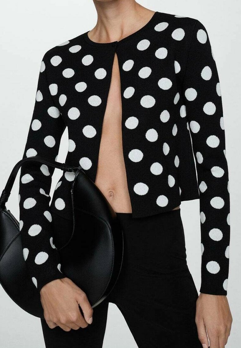 Mango Strickjacke - black