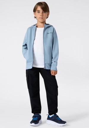 Felpa con zip - light blue