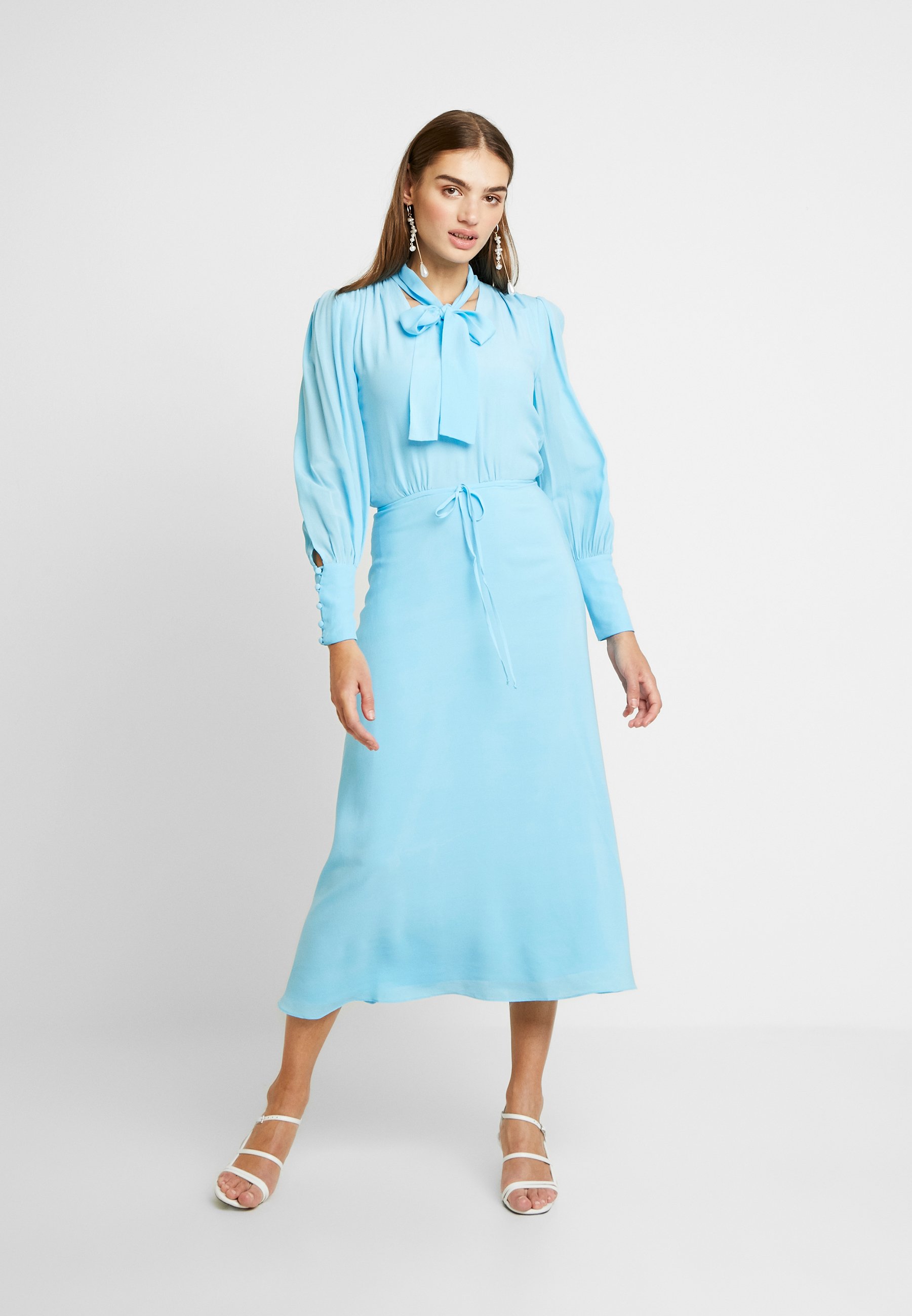 aqua midi dress