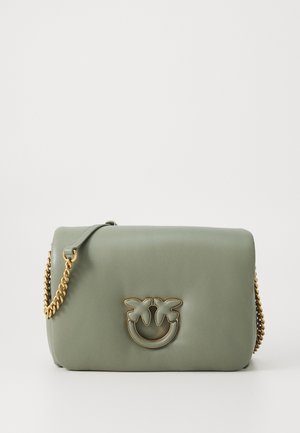 LOVE CLICK PUFF CLASSIC BUCKLE - Geantă crossbody - vertiver green/antique gold-coloured