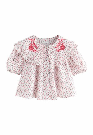 REGULAR FIT - EMBROIDERED COLLAR - Hemdbluse - red ditsy