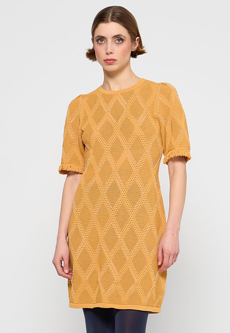 sandro Gebreide jurk geel sandro Gebreide jurk geel