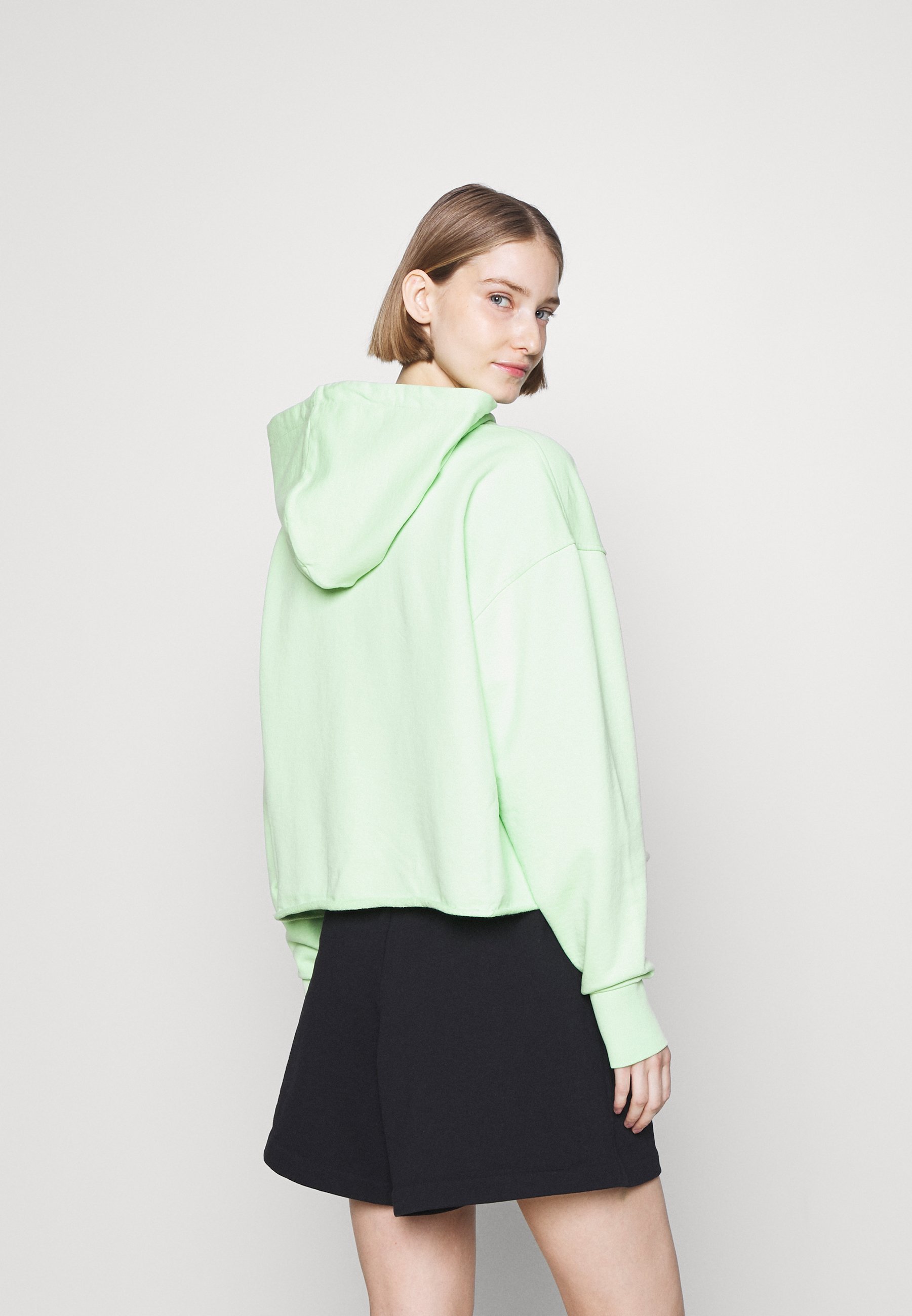 light green cropped hoodie