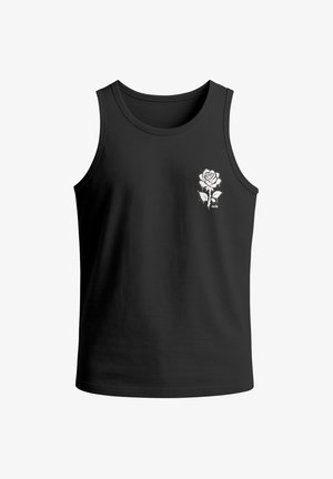 Neverless, TANKTOP HERREN MIT GRAFIK-PRINT - DESIGN GRAFFITI ROSE - - Top - schwarz