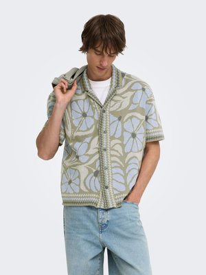 Only & Sons, KNITTED SHIRT ONSDUKE KNITTED CARDIGAN - Pluus - silver sage