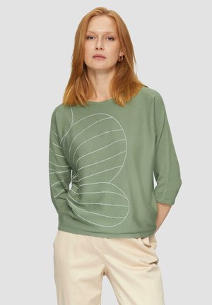 s.Oliver BLACK LABEL MIT FLEDERMAUSÄRMELN - Pullover - olivgrün