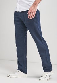 Next - TROUSERS REGULAR FIT - Pantaloni - mottled blue Immagine in miniatura 1