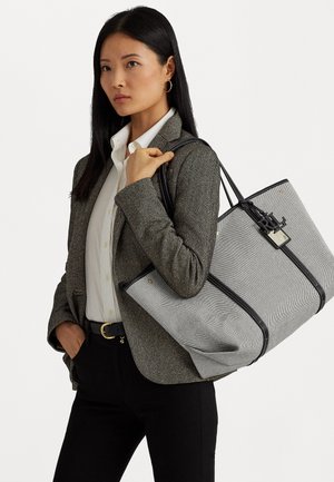 CANVAS & LEATHER LARGE EMERIE TOTE - Shopping bags - natural/black