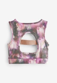 Next CROP - Top - berry pink foil floral printed