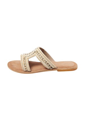 BEADED - Muiltjes - light brown