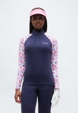 DAKOTA QUARTER ZIP  - Top s dlhým rukávom - dark blue multi-coloured