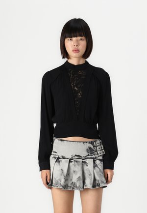 VIFLARINA HIGH NECK - Blūze - black beauty