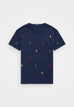 Polo Ralph Lauren CUSTOM SLIM FIT POLO PONY MESH T-SHIRT - T-shirt imprimé - newport navy