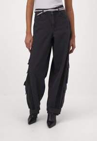 adidas Originals Široke nogavice - black